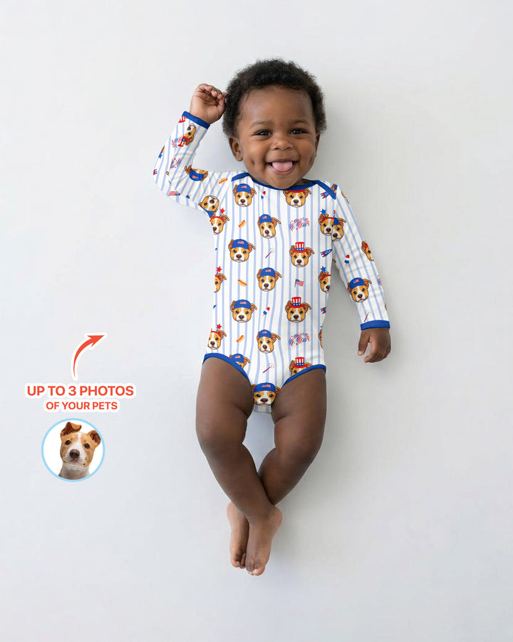 Gerippte Babykleidung mit individuellem Foto - Weich &amp; Skizzenhaft