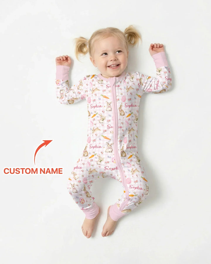 Custom Name Bunny Garden Convertible Zippy