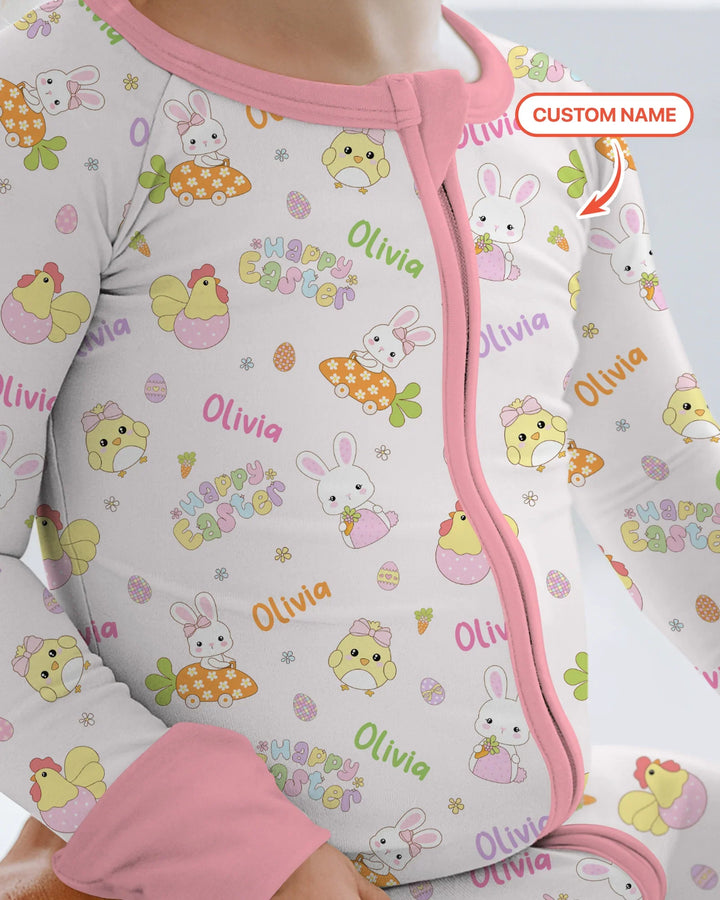 Custom name Happy Easter Shorty Zippy