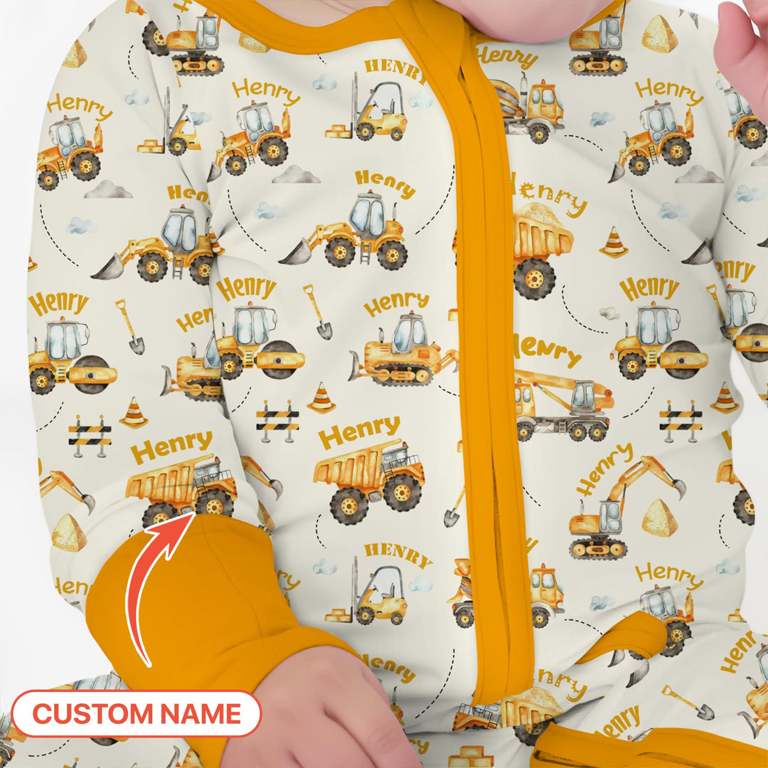 Constructions Machines Custom Name Convertible Zippy