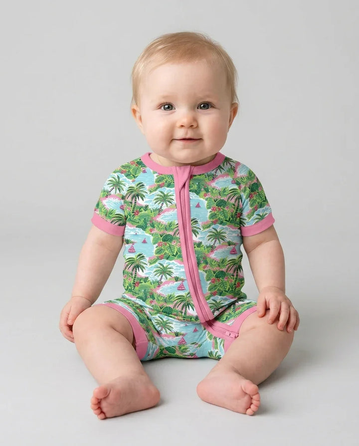 Preppy Coast Beach Club Bamboo Shorty Zippy