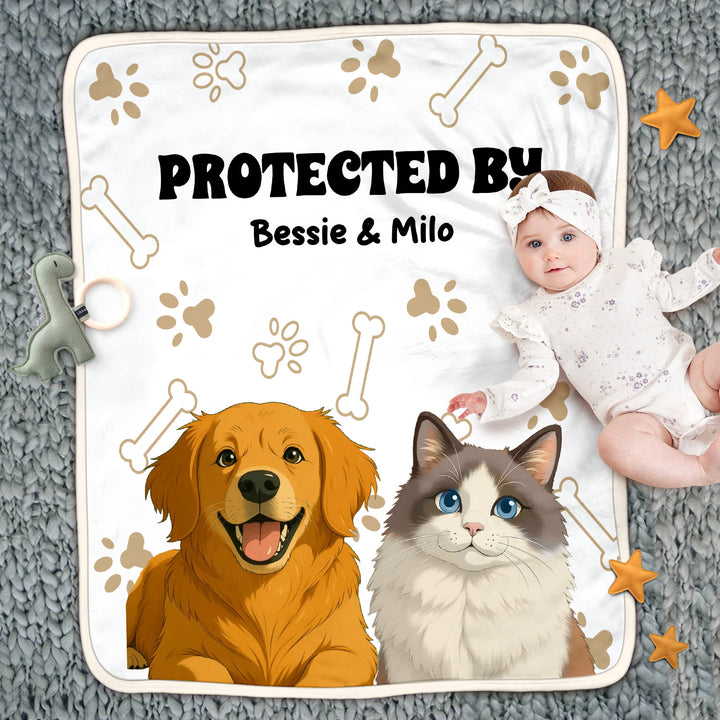 Pet Lover Cartoon Toddler Blanket