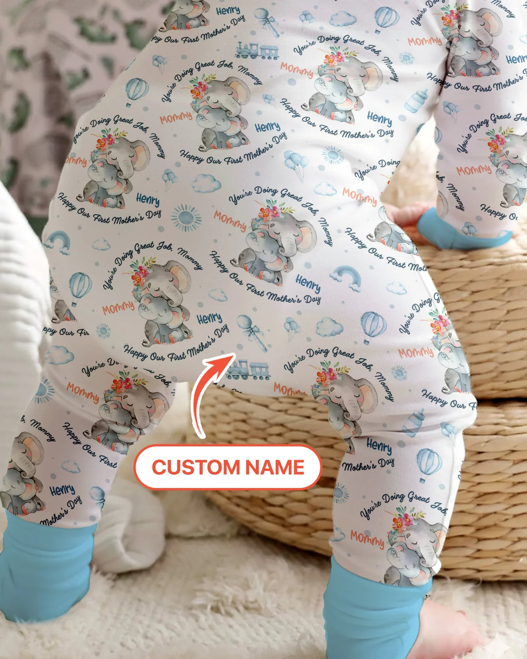 Gerippte Babykleidung mit individuellem Foto - Weich &amp; Skizzenhaft