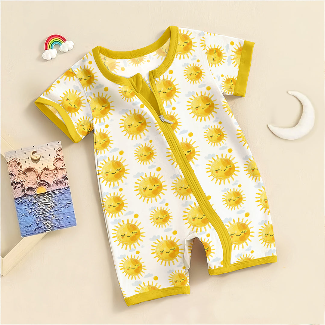 Sunshine Shorty Bamboo Outfit for Baby – Bright and Breezy