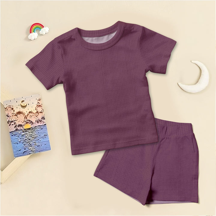 Plum Purple Ribbed Bamboo Baby Clothing – Rich and Cozy