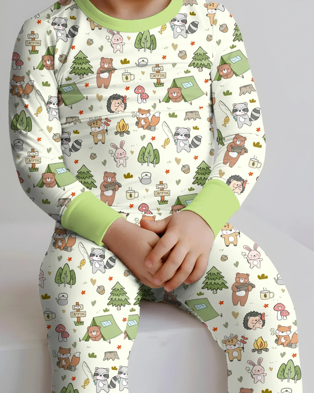 Little Camp Buddies Bamboo Two Piece Long Sleeve Pajama Set