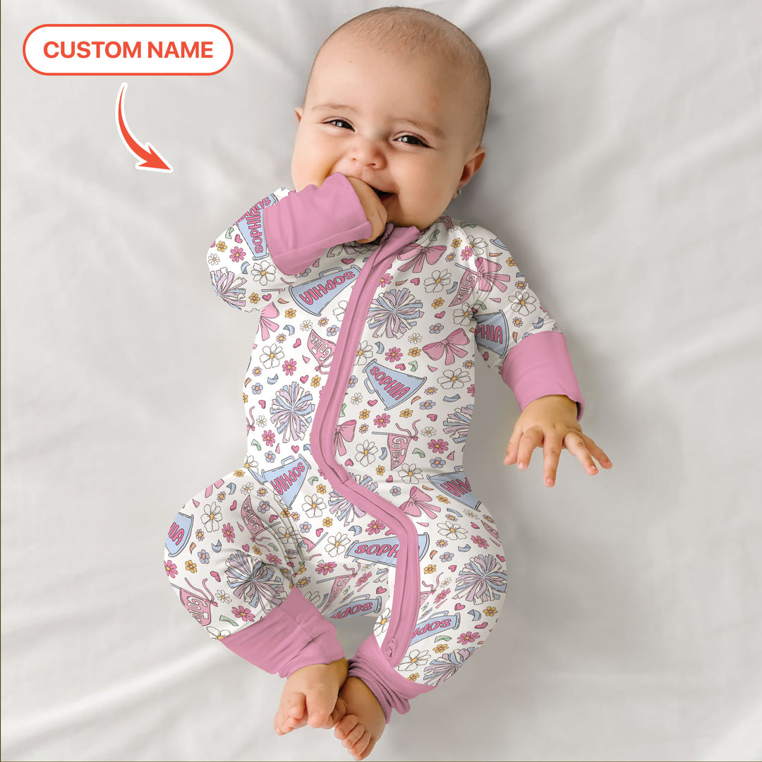 Custom Name Pastel Cheerleader Convertible Zippy