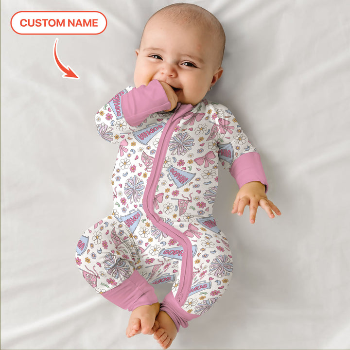 Custom Name Pastel Cheerleader Convertible Zippy