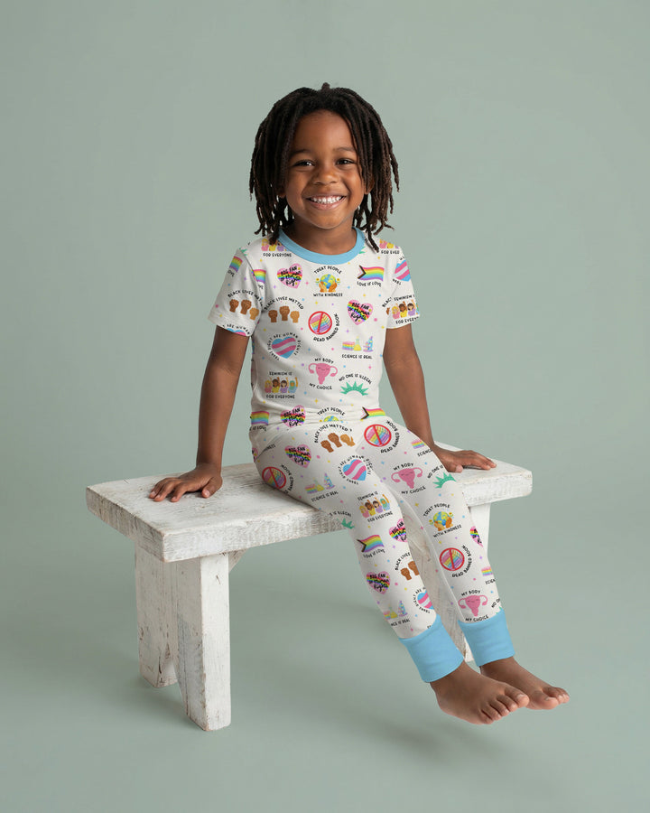 Zweiteiliges, kurzärmliges Pyjama-Set mit Marienkäfern