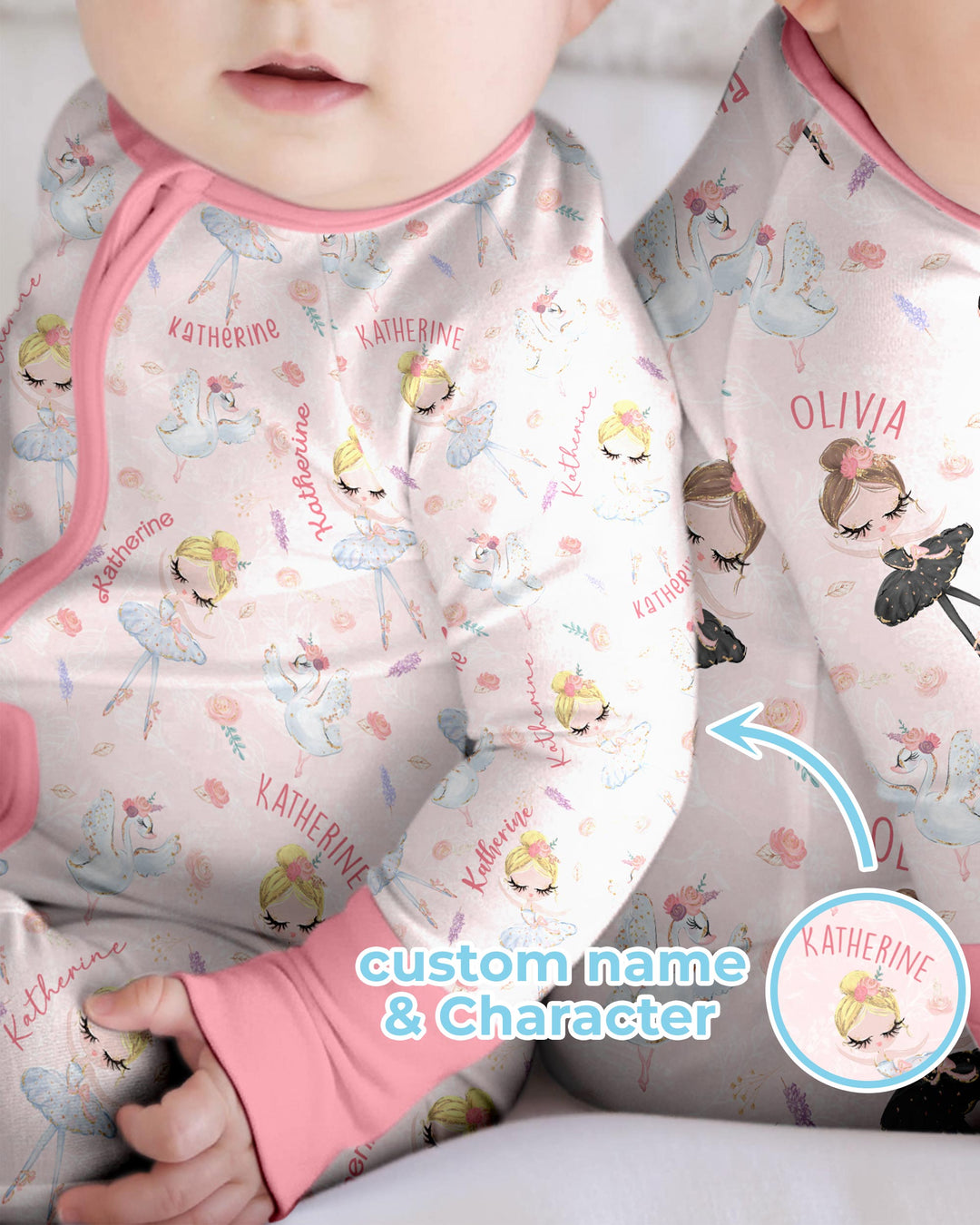 Custom Name Ballerina Doll Convertible Zippy