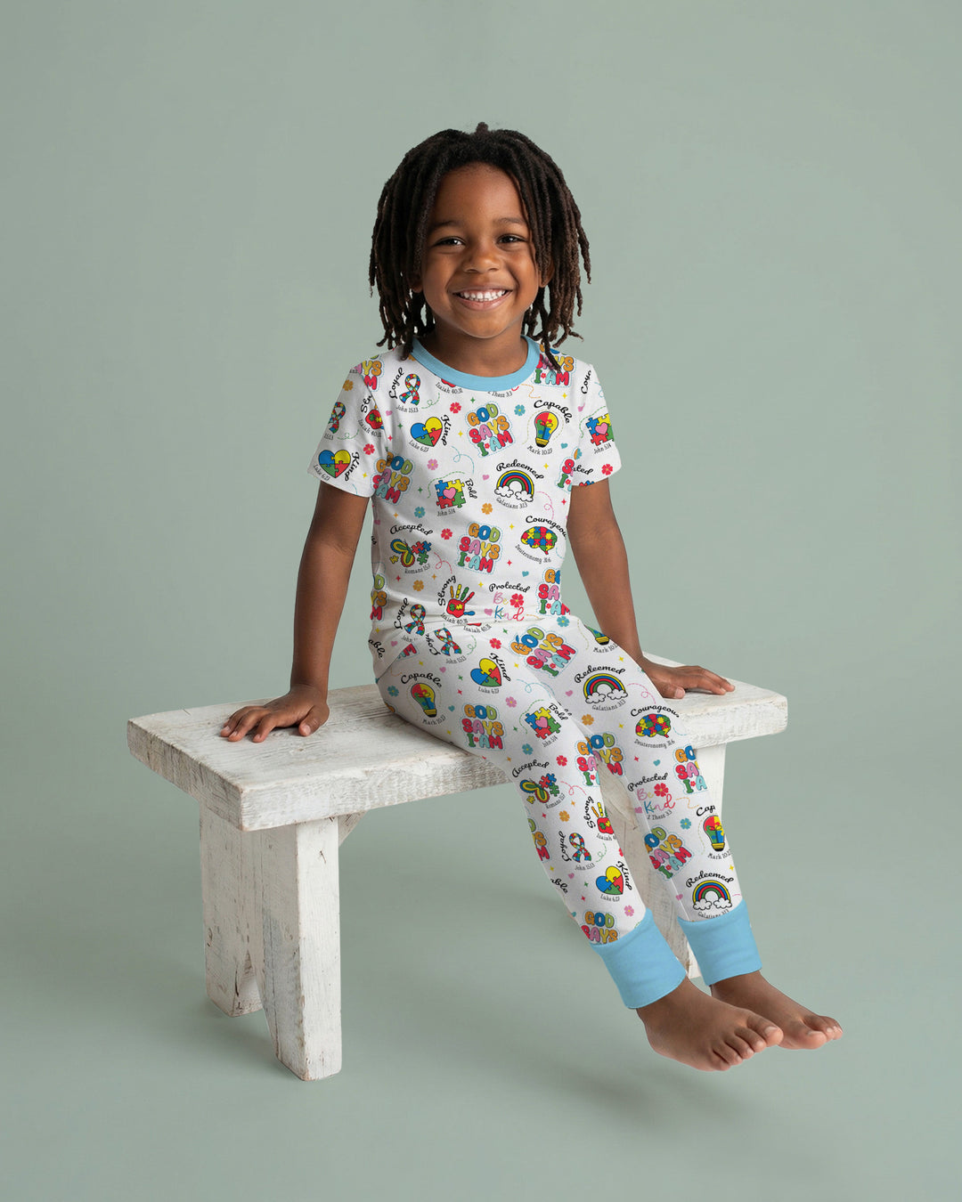 Zweiteiliges, kurzärmliges Pyjama-Set mit Marienkäfern