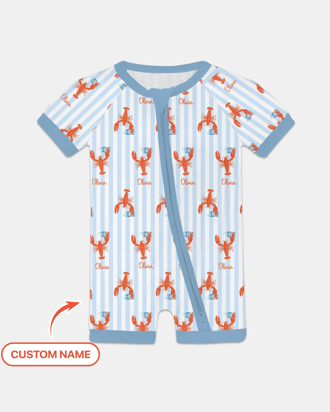 Custom Name Crawfish Beer Season Bamboo Shorty Zippy