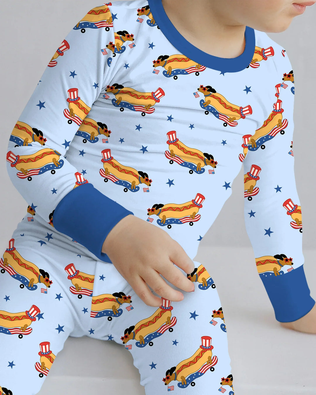 Conjunto de pijama de dos piezas de bambú de manga larga