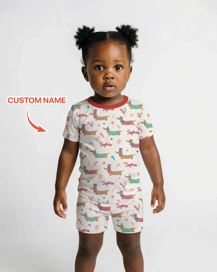 250 Years Of Freedom Two Piece Short Sleeve Shorts Pajama Set