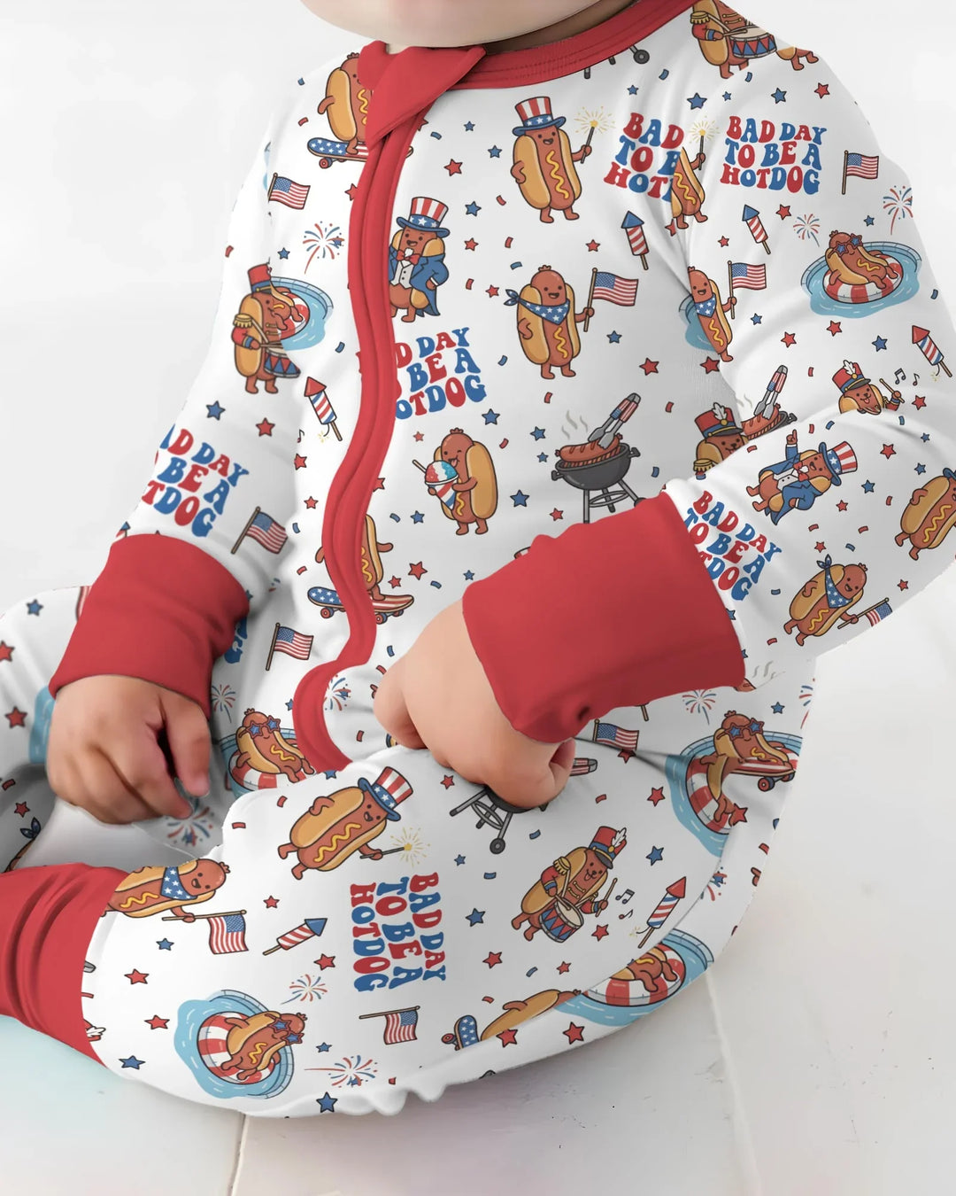 Hot Dog Patriotic Bamboo Convertible Zippy