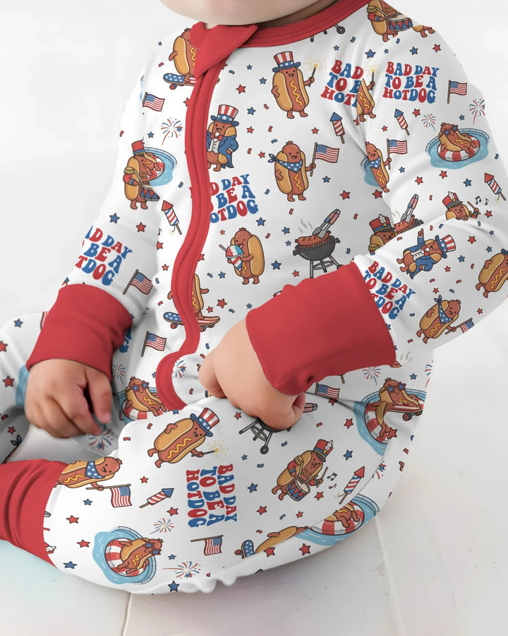 Hot Dog Patriotic Bamboo Convertible Zippy