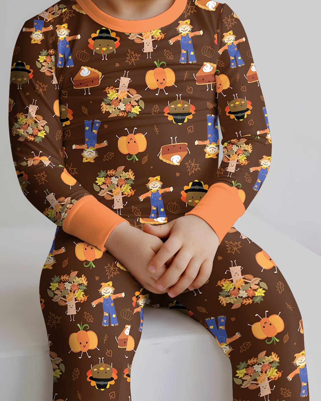 Thanksgiving Festive Bamboo Two Piece Long Sleeve Pajama Set
