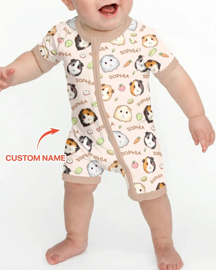 Custom Name Cute Guinea Pigs Shorty Zippy