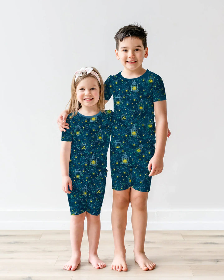 Firefly Evening Forest Bamboo Two Piece Short Sleeve Shorts Pajama Set