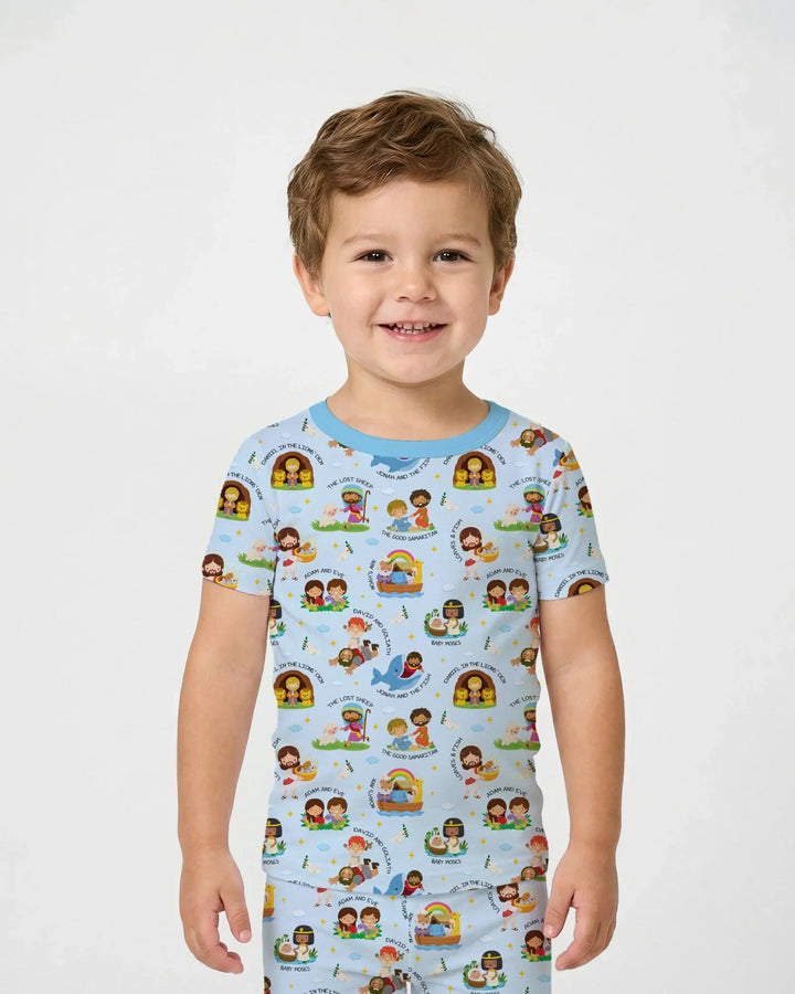 Bible Stories Two Piece Short Sleeve Pajama Set