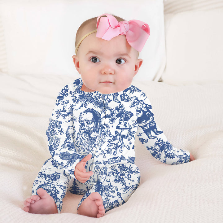 Family Christmas Chinoiserie Pajama Convertible Zippy