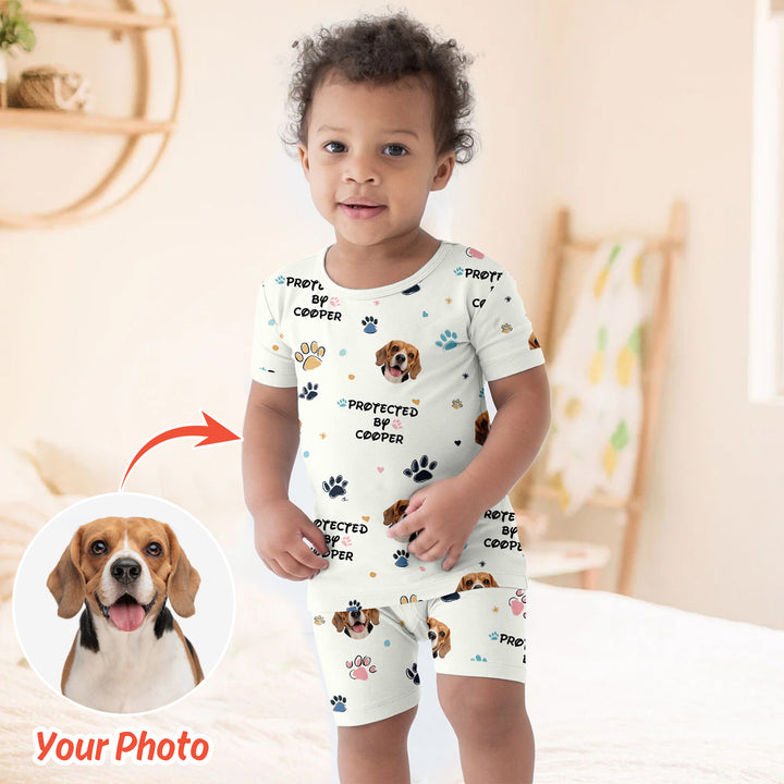 Custom Dog Photo Pattern Protected By Pajama
