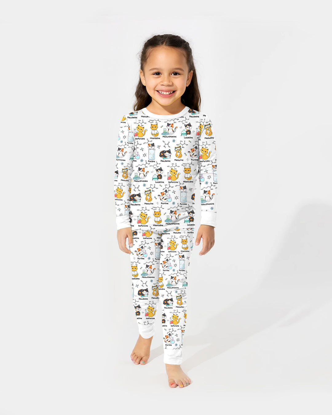 Biochemistry Cat Bamboo Two Piece Long Sleeve Pajama Set