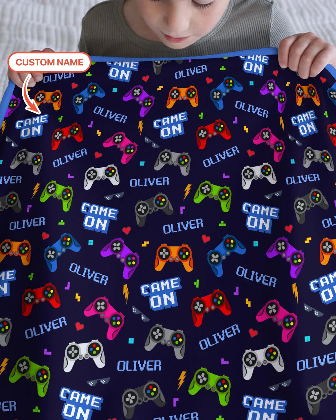 Custom Name Game On Family Matching Bamboo Blanket