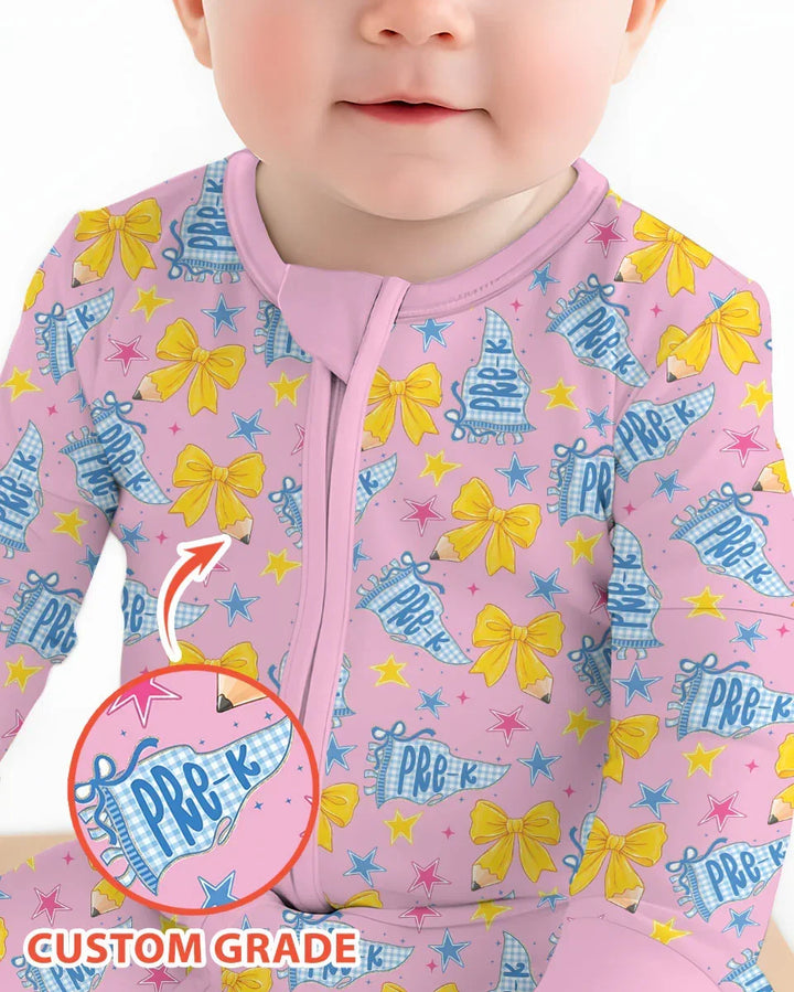 Pencil Bow Back To School Bamboo Convertible Zippy
