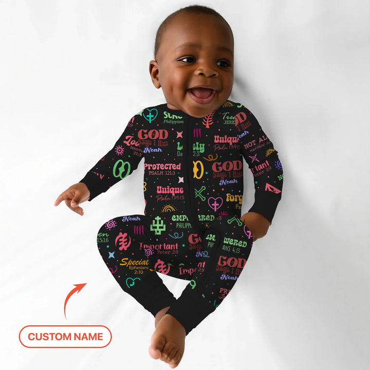 Personalized God Says I Am Custom Name Convertible Zippy , Personalized God Says I Am Custom Name Convertible Zippy - 0-3M