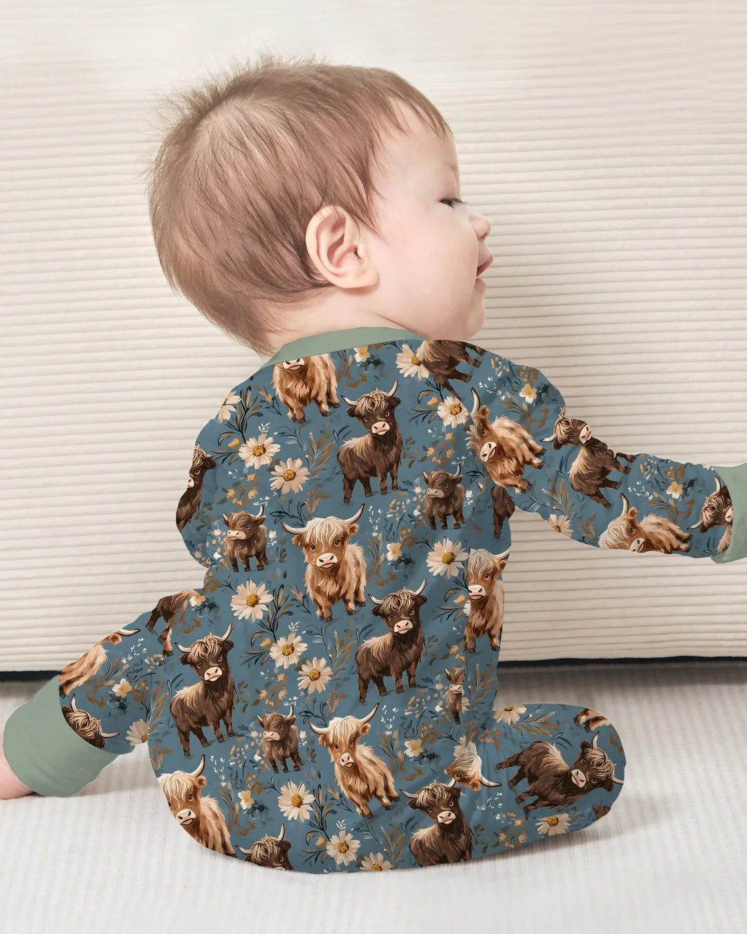 Gerippte Babykleidung mit individuellem Foto - Weich &amp; Skizzenhaft