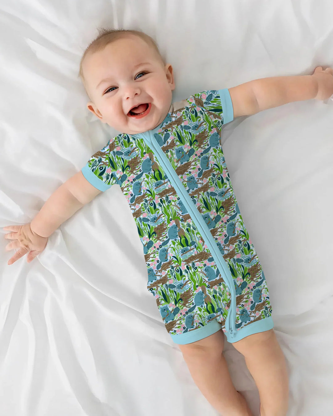 Little Dam Builders Shorty con cremallera de bambú