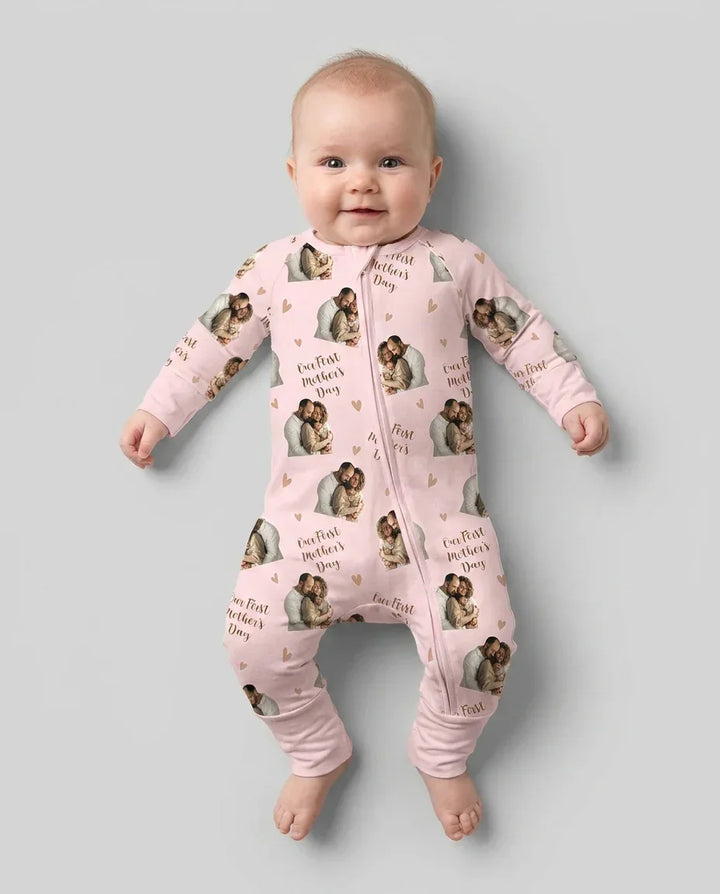 Foto personalizada Nuestro primer (invierno/Navidad/etc.) como padres Bambú Convertible con cremallera
