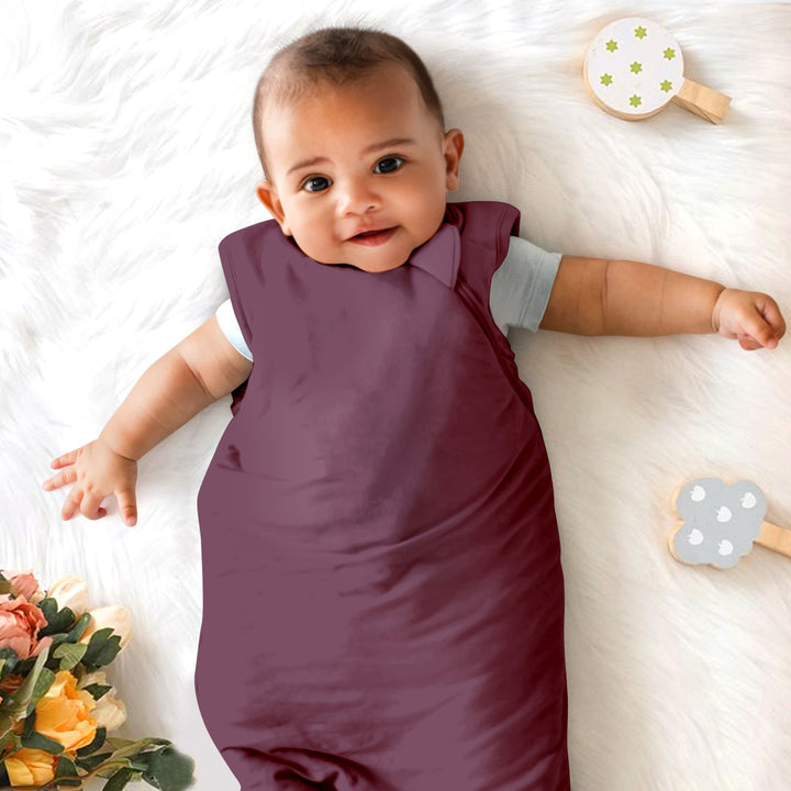 Pflaumenpurple Baby Schlafsack Bambus - reich und sanft