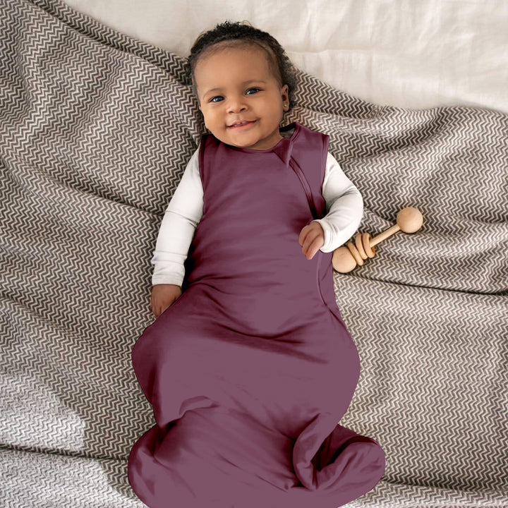 Pflaumenpurple Baby Schlafsack Bambus - reich und sanft