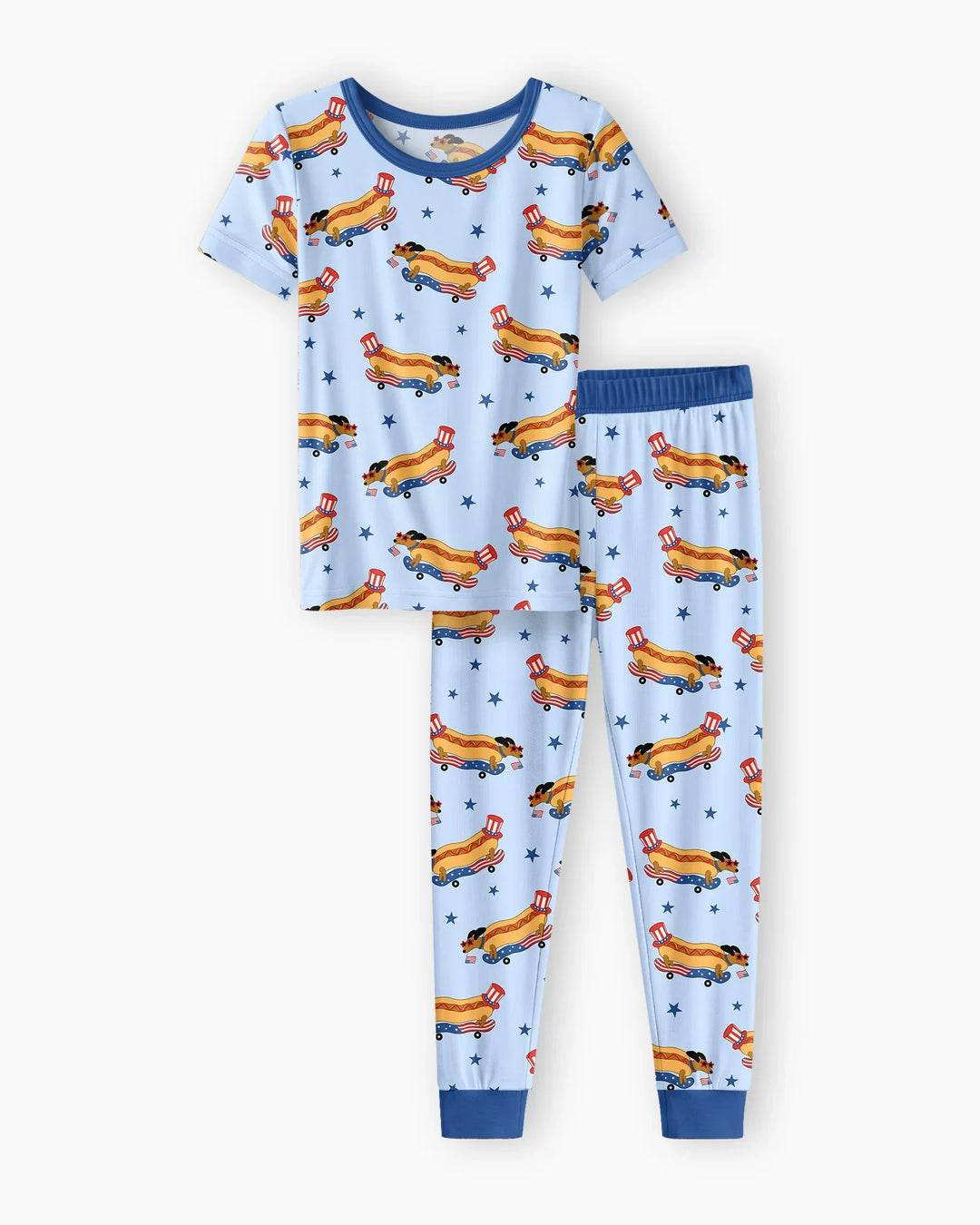 Conjunto de pijama de dos piezas de manga corta de bambú
