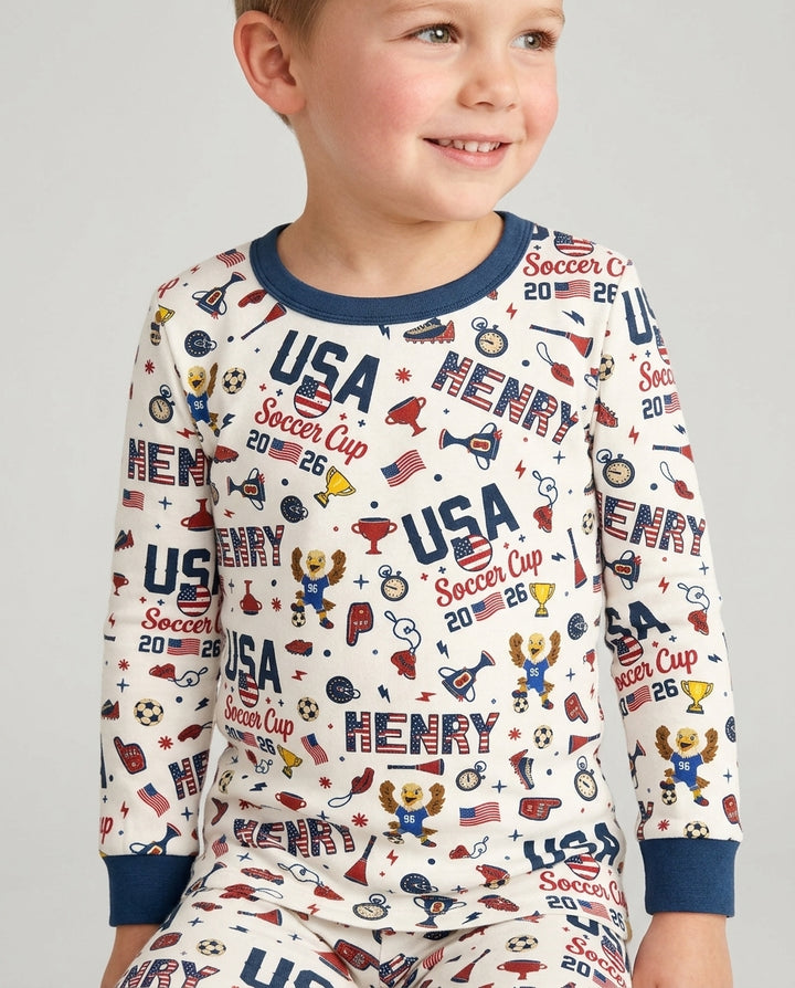 Conjunto de pijama de dos piezas de bambú con mangas largas, plantilla PERSONALIZADA