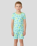 Conjunto de Pijama de Dos Piezas de Bambú con Mangas Cortas y Pantalones Cortos