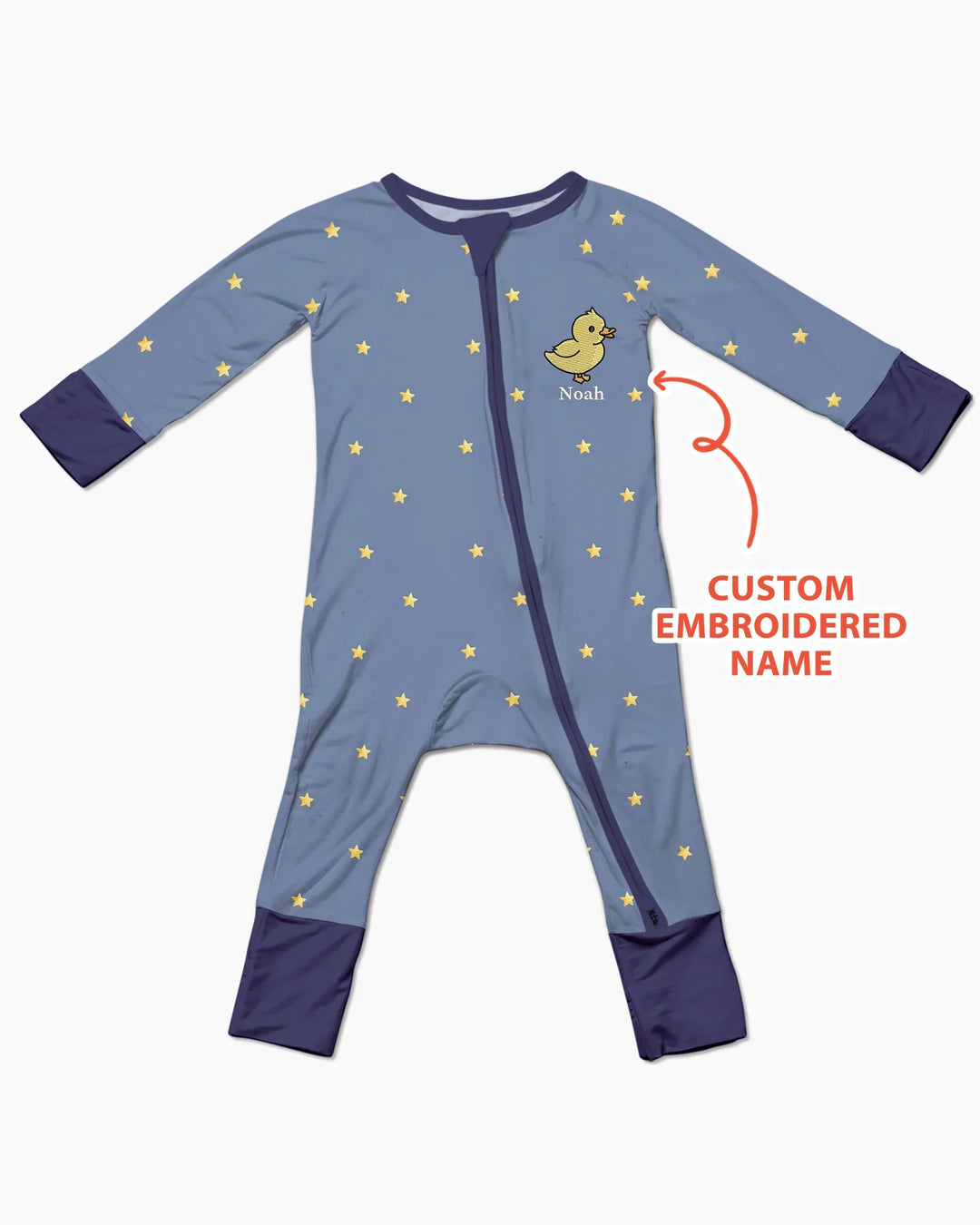 Embroidered Custom Name Animal Bamboo Convertible Zippy