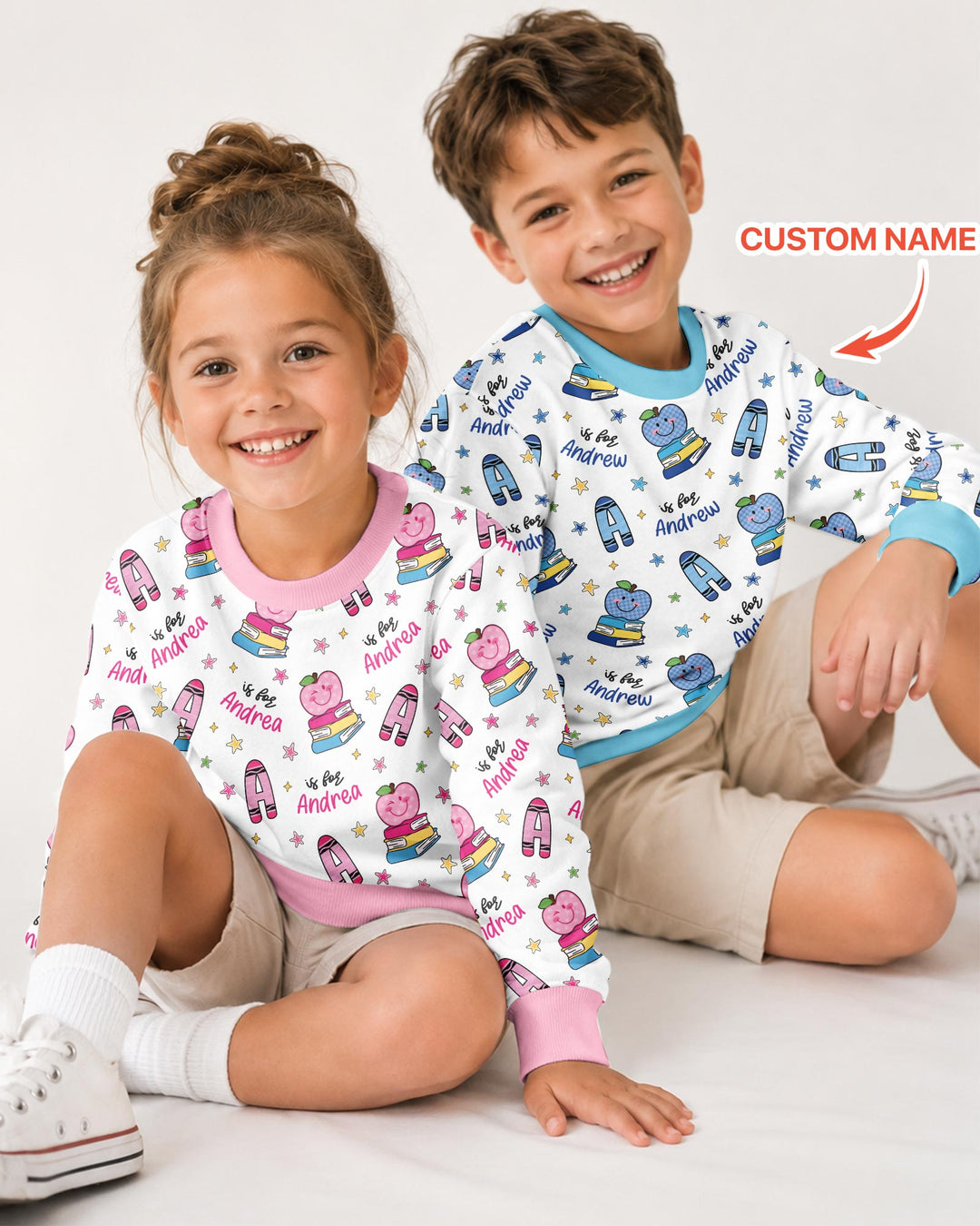 Sudadera de cuello redondo de bambú con plantilla personalizada