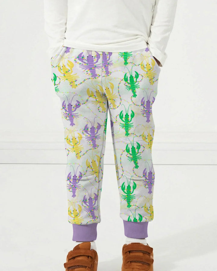Mardi Gras Crawfish Family Matching Bamboo Jogger