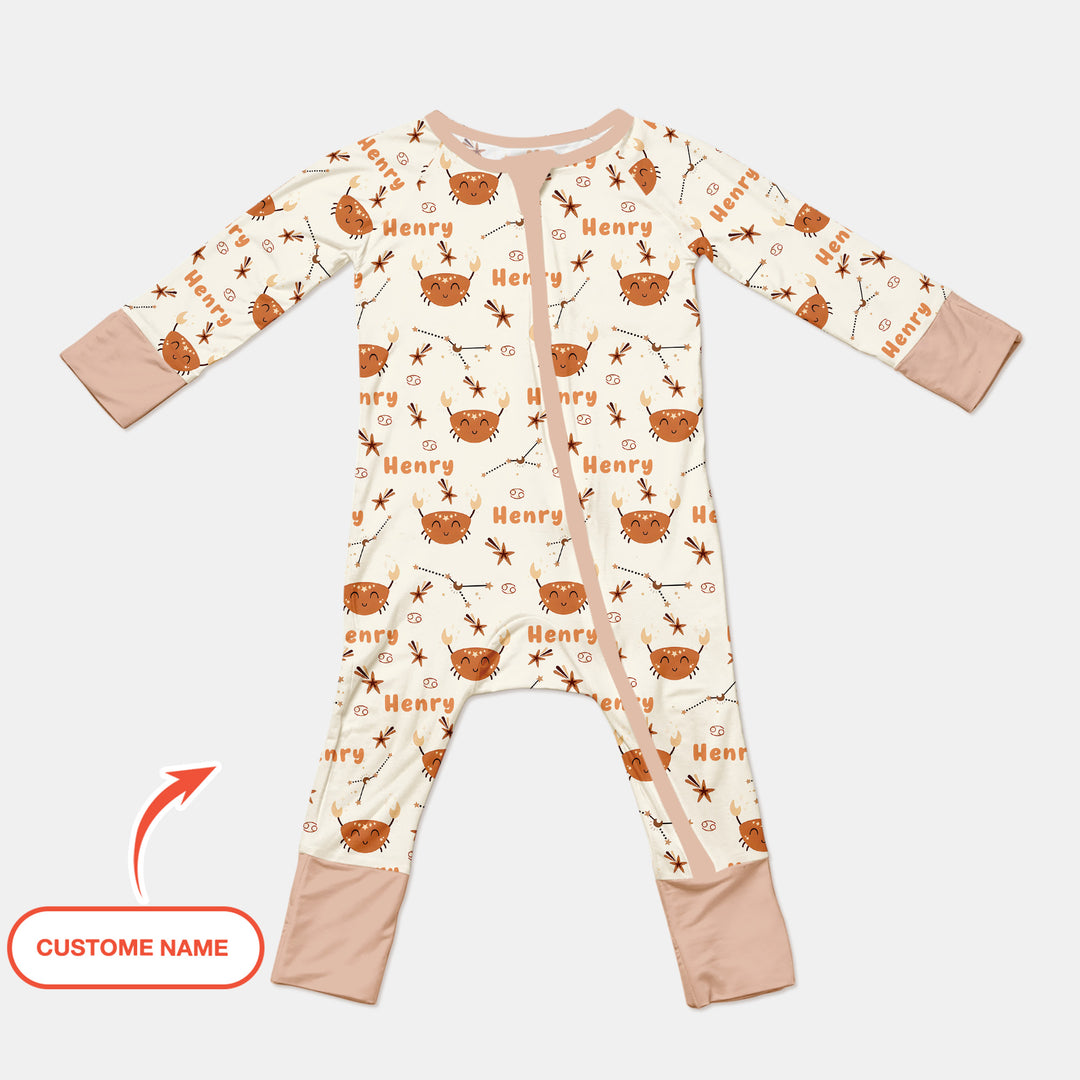 Bohemian Baby Zodiac Signs Custom Name Convertible Zippy