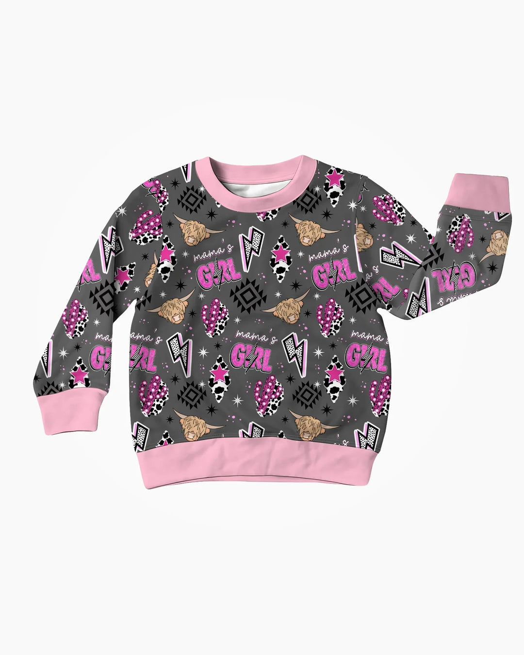 Western Mama & Me passende Bambus-Rundhals-Sweatshirts