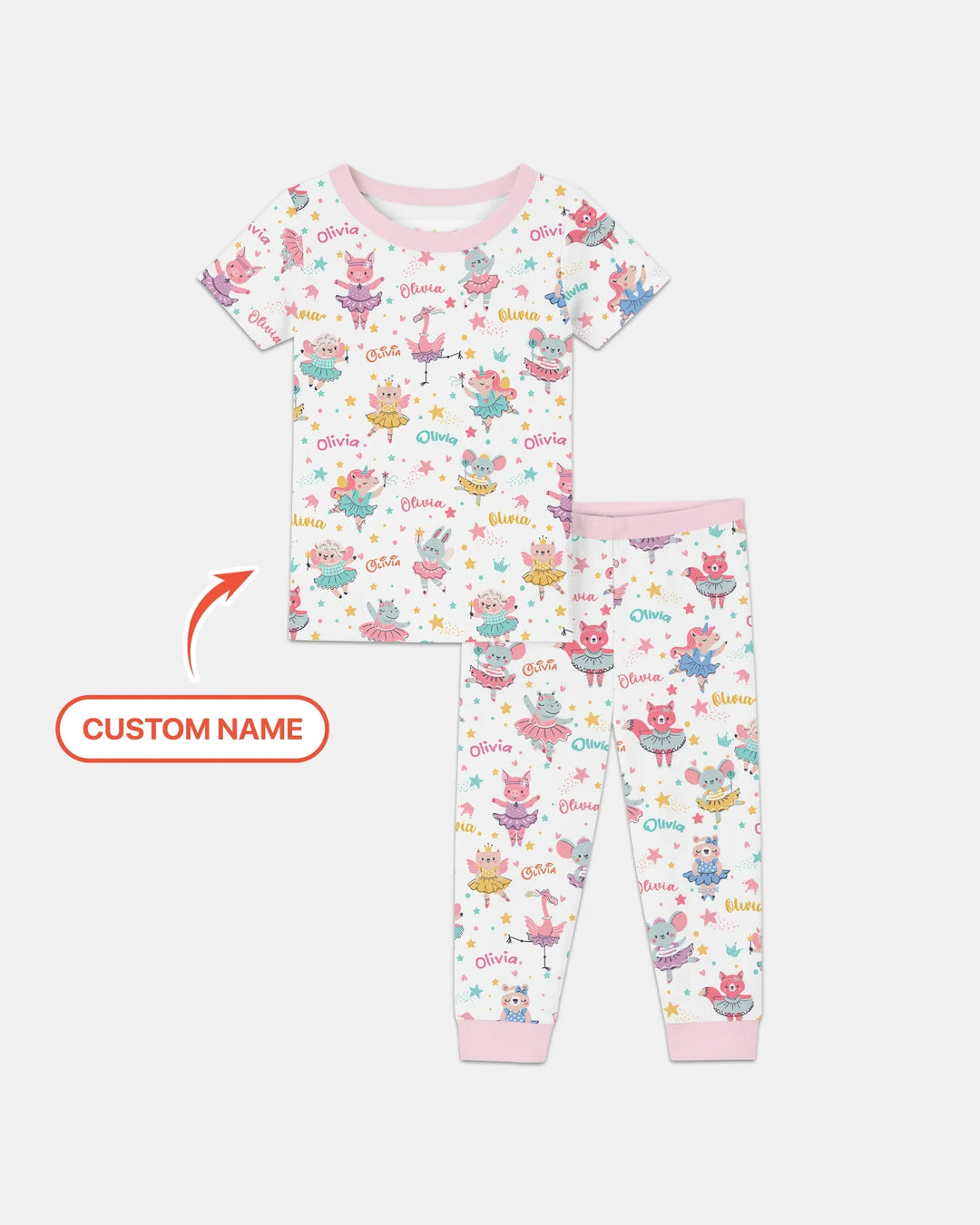 Zweiteiliges, kurzärmliges Pyjama-Set mit Marienkäfern