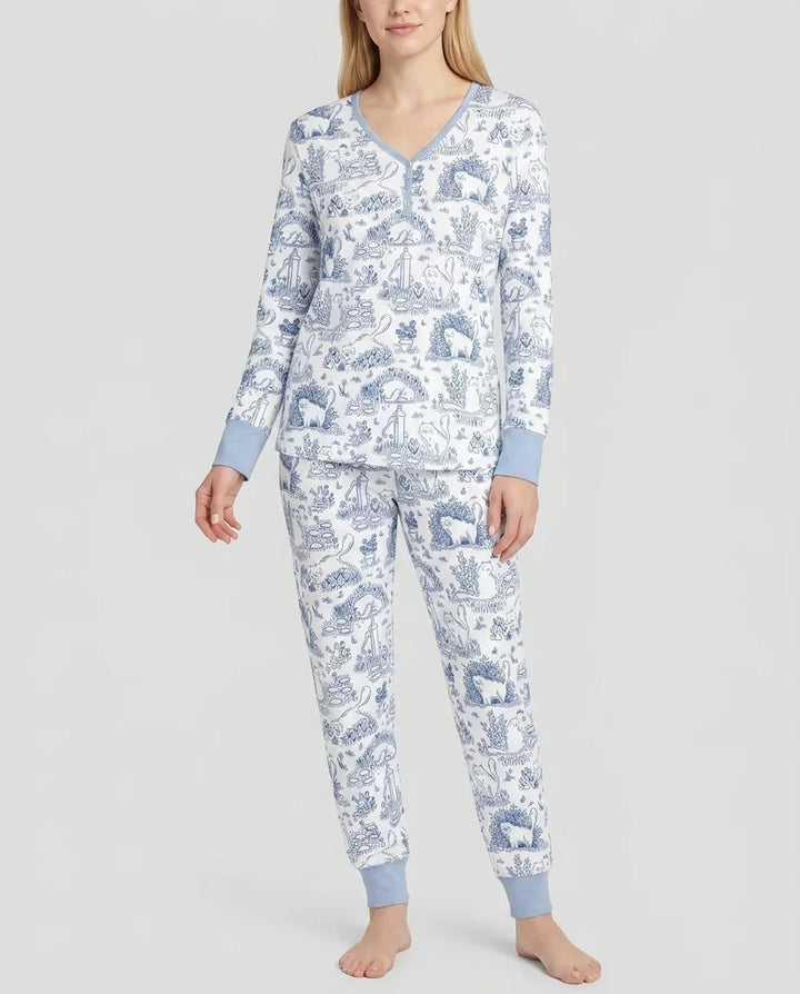 Toile Cats Bamboo Women Pajama Set