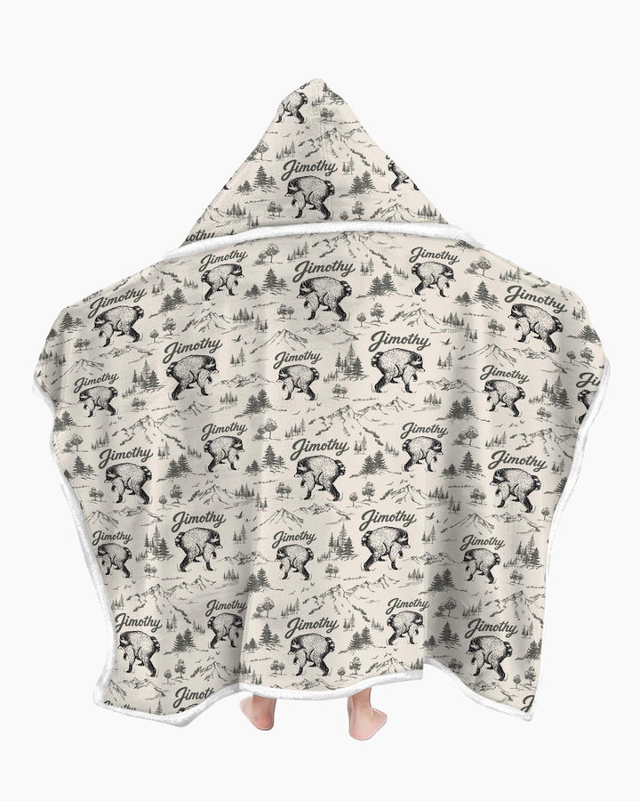 Manta con capucha de bambú para llevar modelo Template