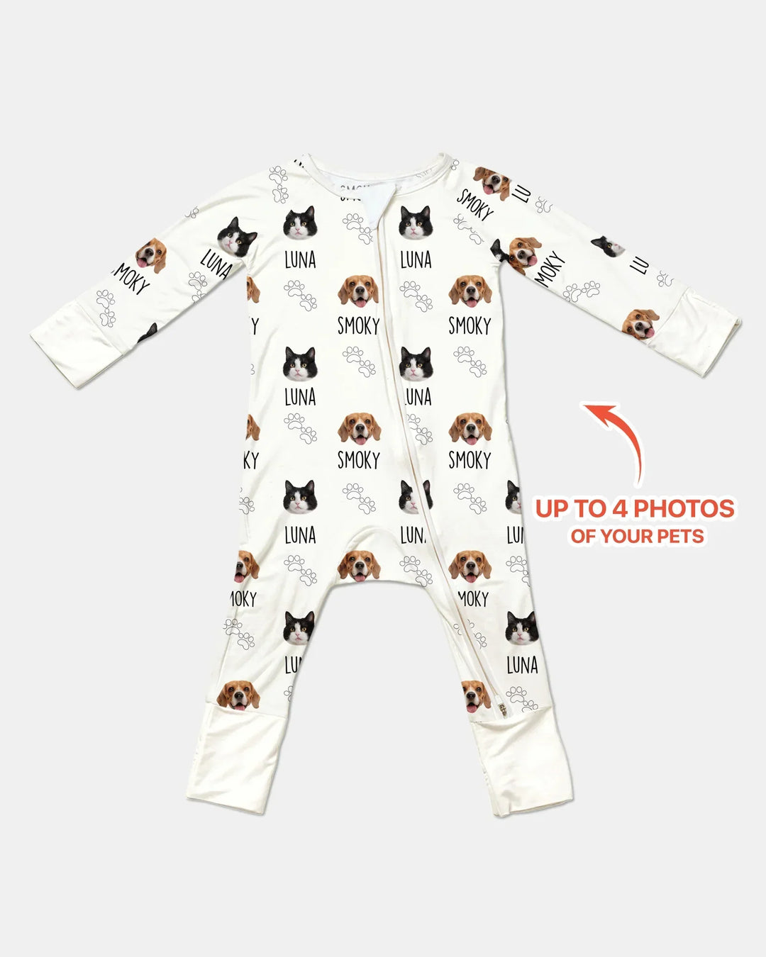 Gerippte Babykleidung mit individuellem Foto - Weich &amp; Skizzenhaft