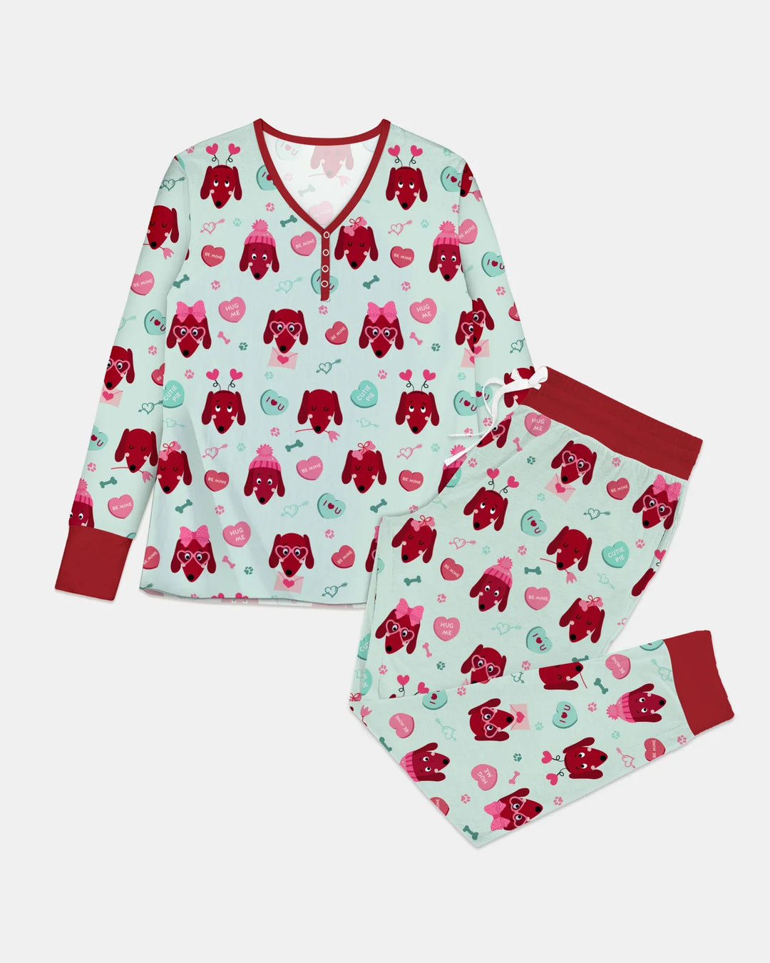 Dachshund Is My Valentine Women Pajama Set