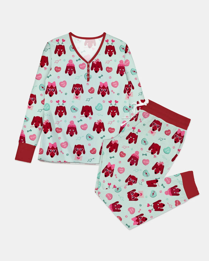 Dachshund Is My Valentine Women Pajama Set