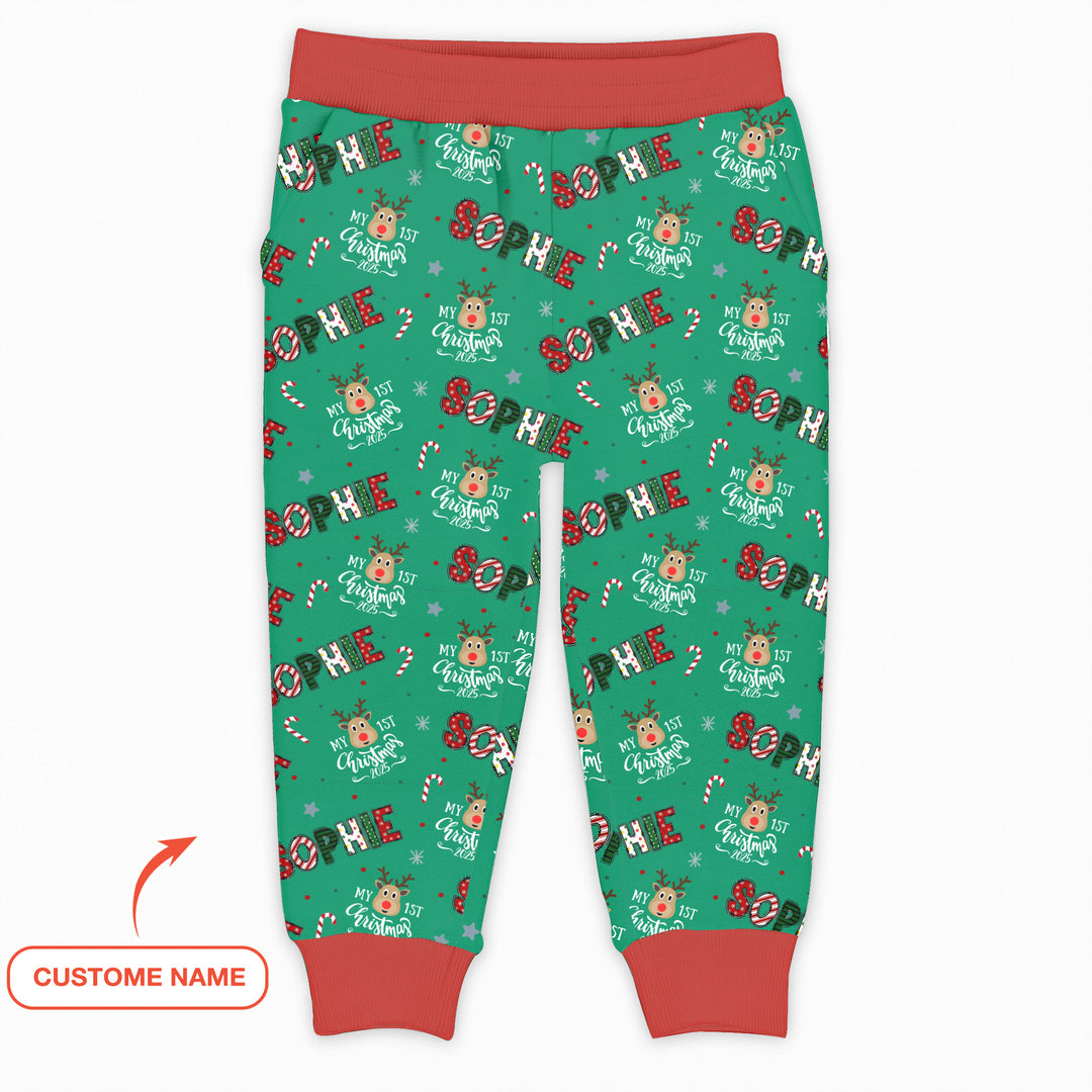 Custom Name "My First Christmas" Jogger